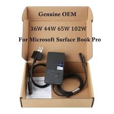 Genuine OEM 36W/44W/65W/102W Microsoft Surface Pro Book AC Power Adapter Charger