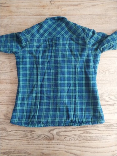 Lee Valley Ireland Sherpa Lined Flannel Shacket Plaid Navy Green Damen Gr. L - Bild 5 von 7