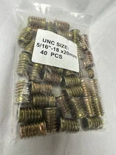5/16"-18 x 20mm Threaded Inserts for Wood, Hex Drive Wood Nut Inserts, 40 PCs