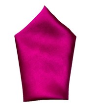 Vintage Magenta Fuchsia Pink Silk Satin Pocket Square Tux Tuxedo Accessories