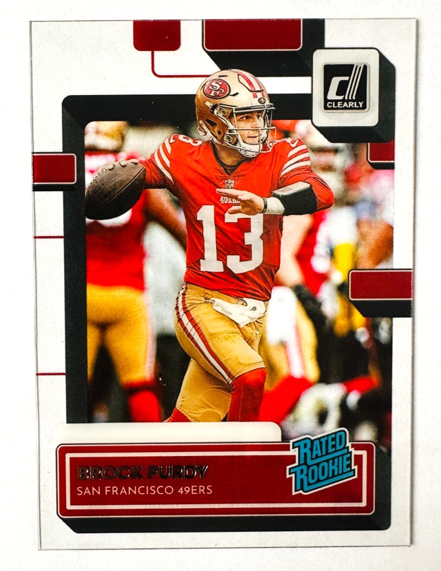 2022 Clearly Donruss Brock Purdy RC #99 Base 49ers Rated Rookie!