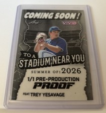 Trey Yesavage 2025 Leaf Vivid Baseball 1/1 Pre Production Proof