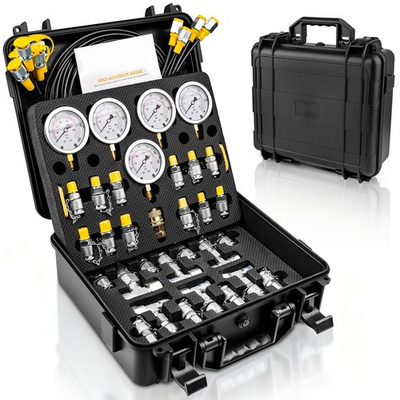 #ad Hydraulic Pressure Test Kit 5 Gauges 10–600 Bar 150–10 000 PSI 13 Test... $173.99