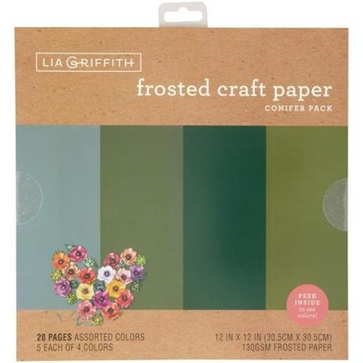 Lia Griffith 12x12'' Blumenherstellung mattiertes Bastelpapier Packung 20 Stck.