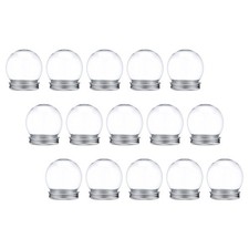 15 Pcs Plastic Snow Globe Craft Kit Snow Globes Clear Water Globes 150 Ml