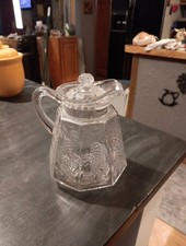 EAPG JENKINS, D. C. GLASS CO. No. 707 Late Paneled Grape Pitcher 1911 Rare
