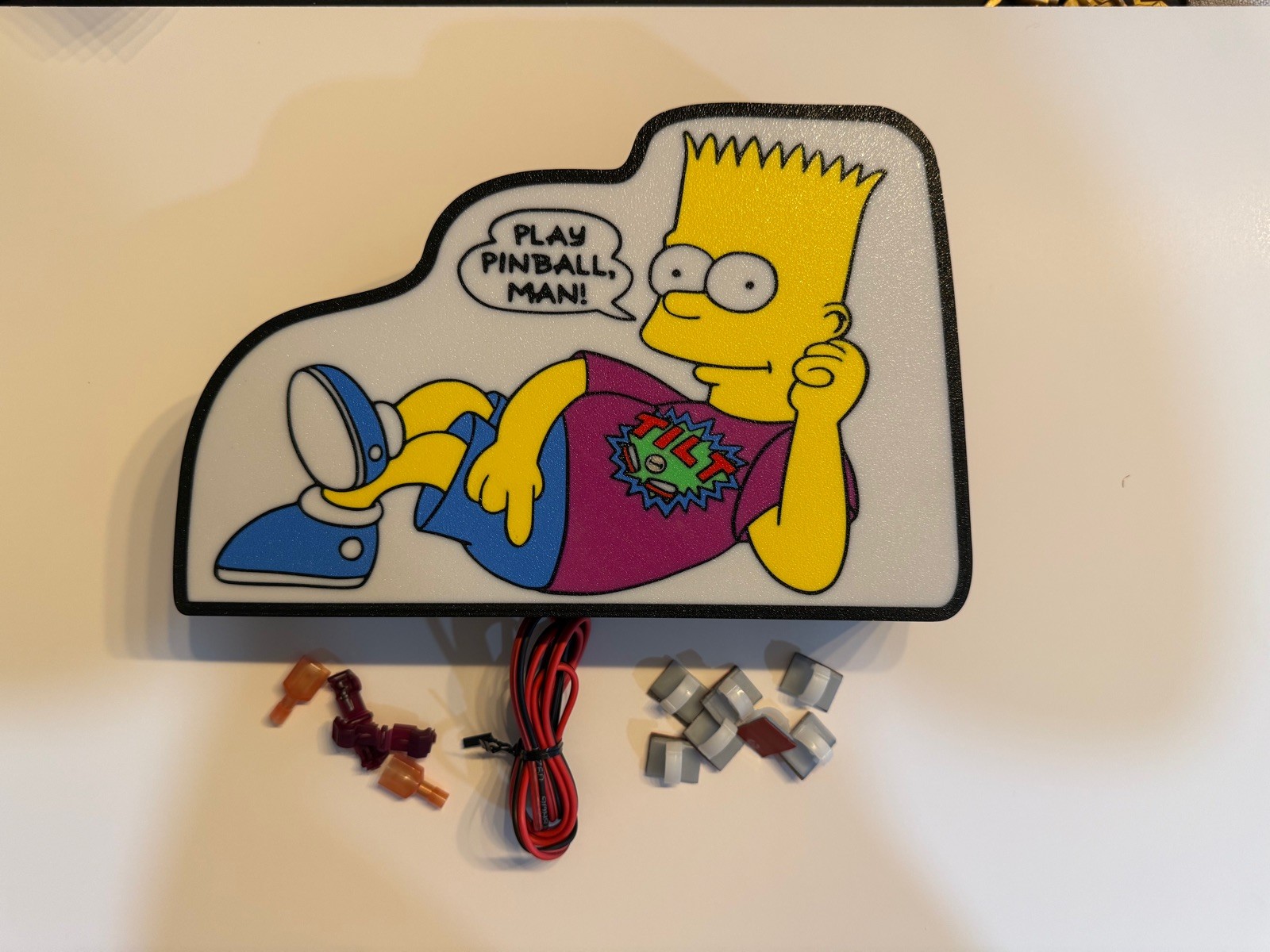 Data East Simpsons Pinball Machine topper LED Light Box