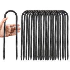 NONMON 12 Inch 16 Pack Trampoline Stakes Ground Stakes Heavy Duty Ground Anch...