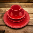 Red HOMER LAUGHLIN FIESTAWARE 4 piece setting