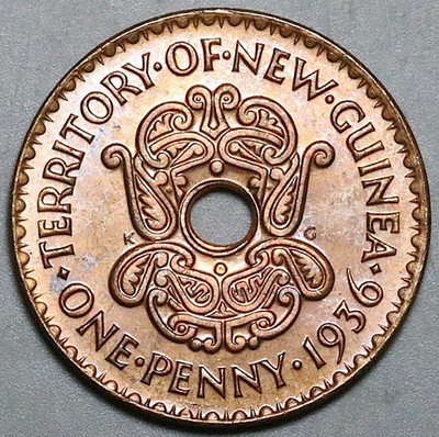 1936 New Guinea 1 Penny King Edward VIII Gem UNC Britain Empire Coin (25081702R)