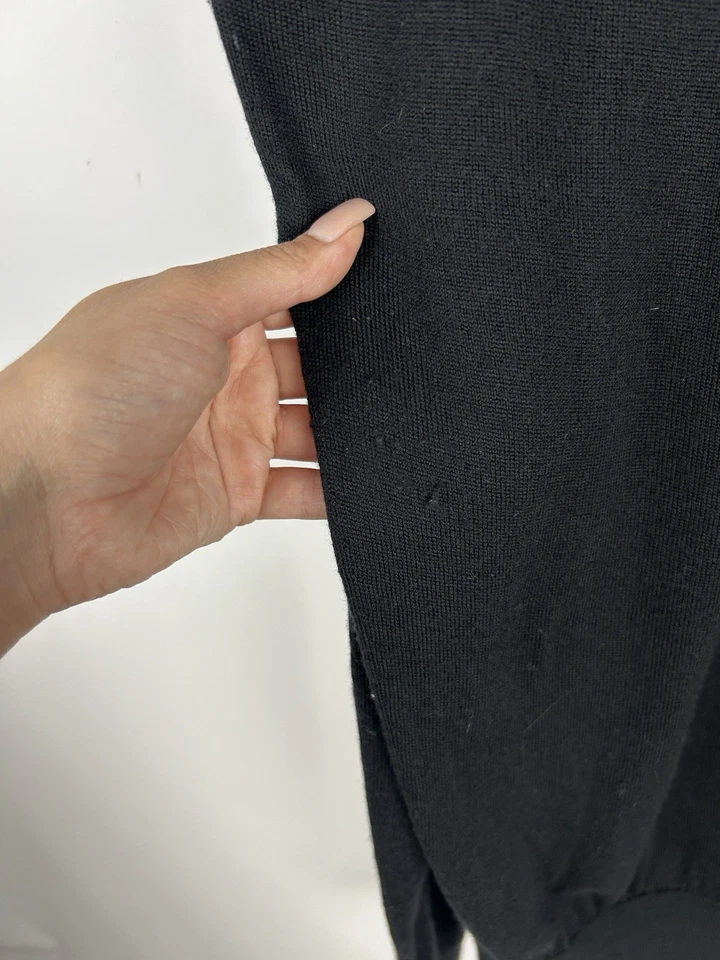 Suéter de Lana Merino John Smedley 1/3 Cremallera Negro Para Hombre Talla M Manga Larga Inglaterra Foto 4 de 4