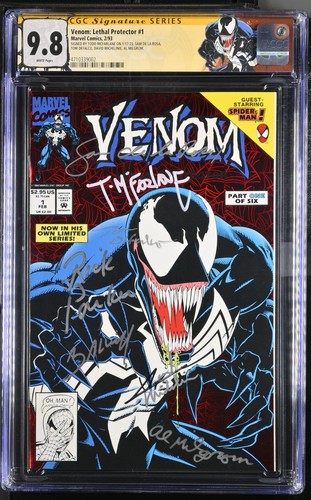 VENOM LETHAL PROTECTOR #1 CGC 9.8 SS  Signed 7 times