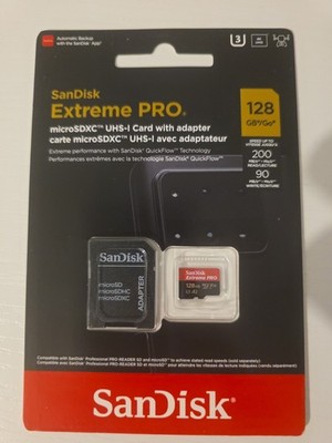 SanDisk Extreme Pro 128GB Micro SDXC UHS-I U3 A2 V30 Speicherkarte 200MBs