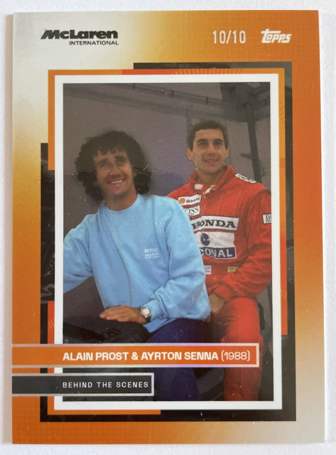 2025 Topps McLaren Racing - Alain Prost & Ayrton Senna /10