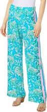 Lilly Pulitzer Bal Harbour Palazzo Pants Cumulus Blue Chick Magnet XS NWT