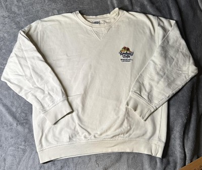 Rainforest Cafe Sweatshirt Mens Large Cream MGM Grand Las Vegas Frog Embroidered
