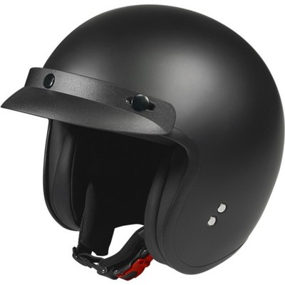 ROCC - Motorrad Helm XXL - Classic - klassischer Jethelm schwarz matt