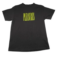 Pleasures Now Mens Black T Shirt M Streetwear Spell Out Graphic Preowned