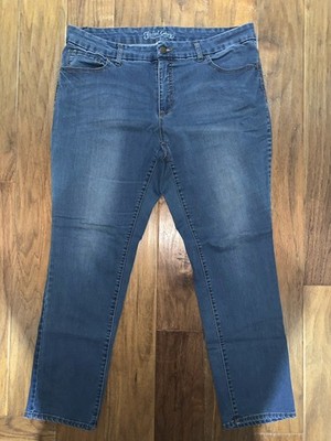 Faded Glory Womens 18W Plus Size Stretch Soft Denim Blue Jeans