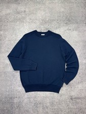 Brunello Cucinelli Blue Knit Sweater Italian Classic Jumper Sweatshirt Men L