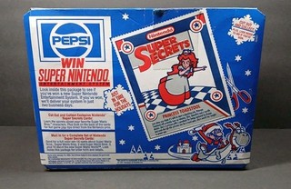 Super Mario Bros Super Nintendo Giveaway 12 pack Pepsi box 1991 Christmas
