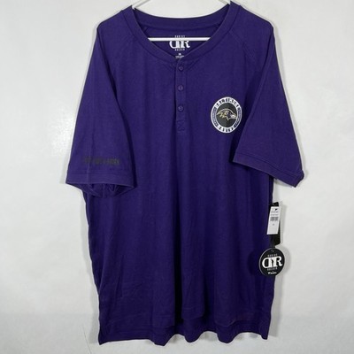 Baltimore Ravens Fanatics X Darius Rucker Henley T Shirt Mens XXL 2XL Purple NWT