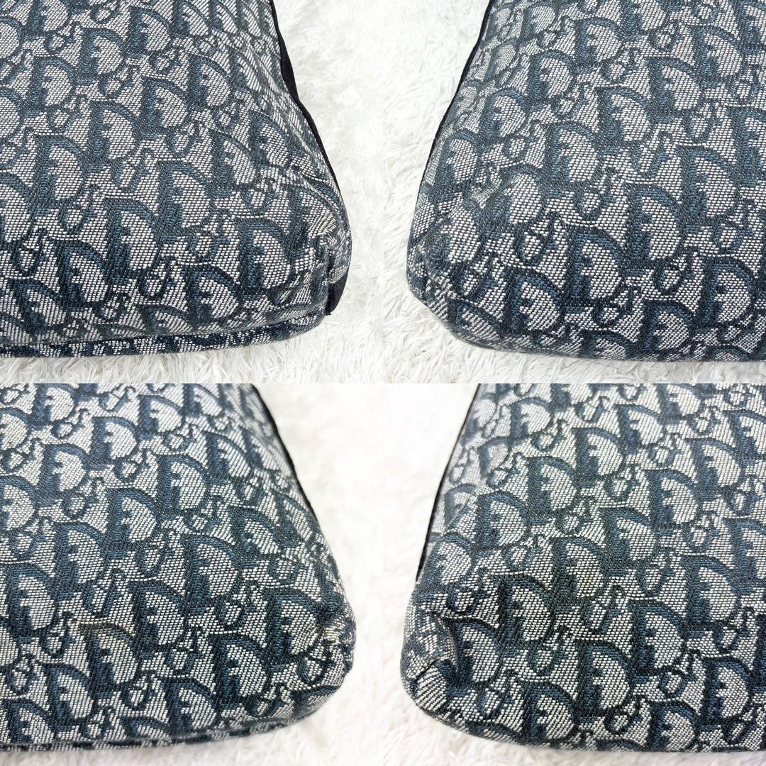 Christian Dior Shoulder Bag Canvas Navy Beige Trotter Pattern Women's Authentic thumbnail 14