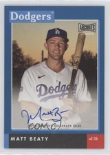 2020 Topps Archives Snapshots Blue Auto 50/50 Matt Beaty #AS-MBE Auto 0m4q