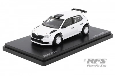 Skoda Fabia III RS Rally2 weiss white Rallye Rally Version 1:43 Abrex 606Eg