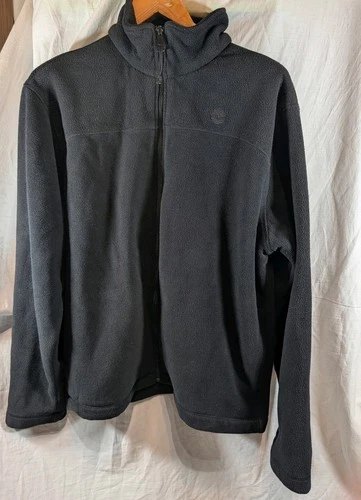 Timberland All Weather Gear Black Fleece Full Zip Hoodie Jacket Vintage L video thumbnail