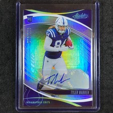 2025 Absolute Football TYLER WARREN Signature Rookies Auto Spectrum 276/299 #195