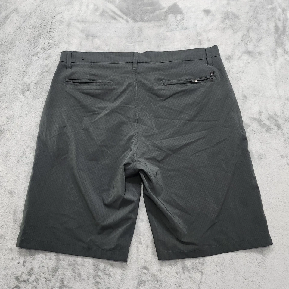 Pantalones Cortos Burnside Para Hombres 36 Bermudas Gris Rayas Informales Preppy Patinador Surf Aire Libre Foto 2 de 4