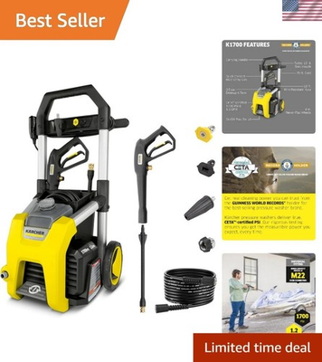 #ad Kärcher K1700: Powerful 1700 PSI Pressure Washer with Detergent Tank amp; 3 Nozzles $335.39