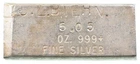 5.05 Oz Silver Bar Rocky Mountain Mint Vintage Hand Poured *3917