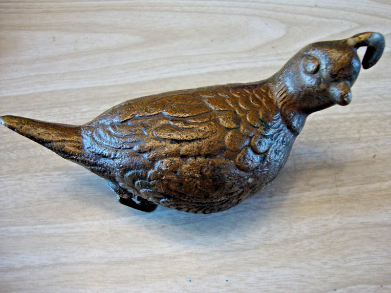 VINTAGE AXFORD BRASS SPIGOT QUAIL HANDLE