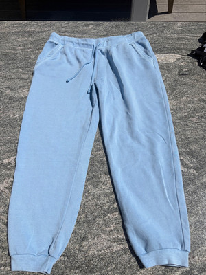90s Grunge Unisex Cotton Blue Sweatpants Size M/L
