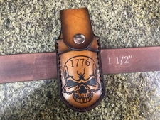 Leather Pocket Knife Sheath Horiz./Vert. Buck 110, 112, MP 600 (Sheath Only)