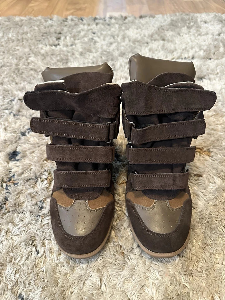 isabel marant zapatillas cuña marrón talla 40 Foto 2 de 4