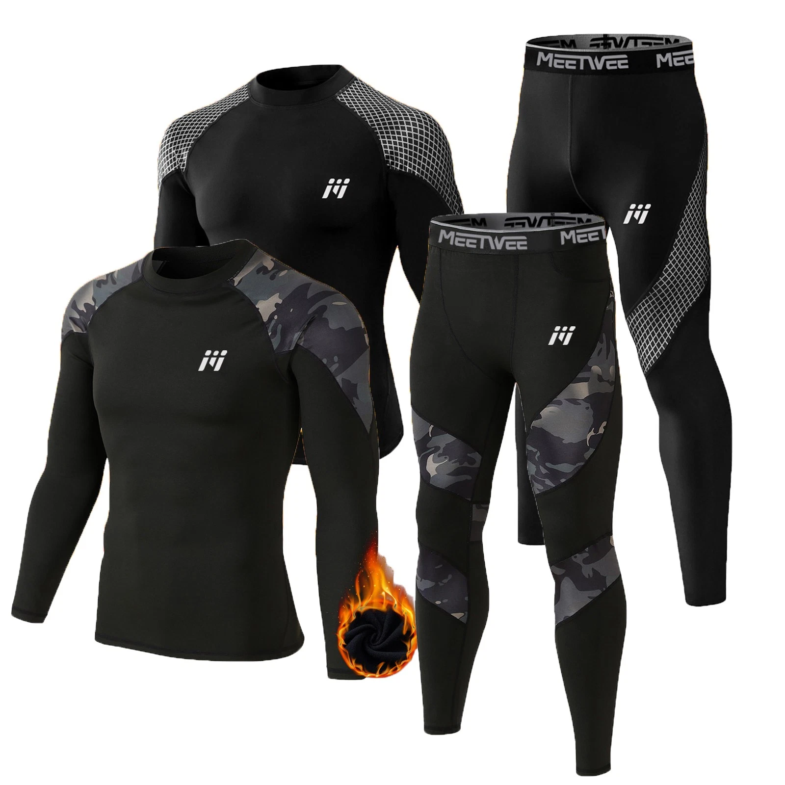 2 Sets 4 Packs Men's Thermal Underwear Winter Warm Long Johns Shirts Tops Bottom
Opens in a new wind
