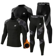 2 Sets 4 Packs Men's Thermal Underwear Winter Warm Long Johns Shirts Tops Bottom