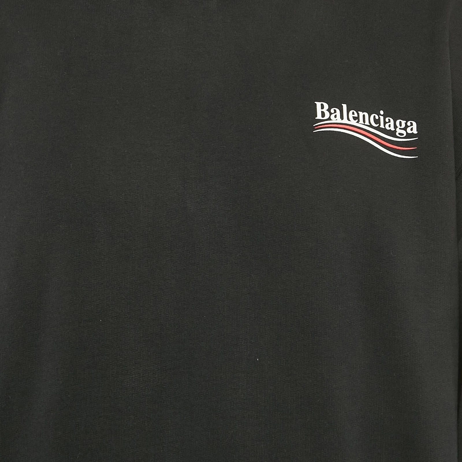 Felpa con cappuccio oversize Balenciaga nera stampa logo maglia cotone S