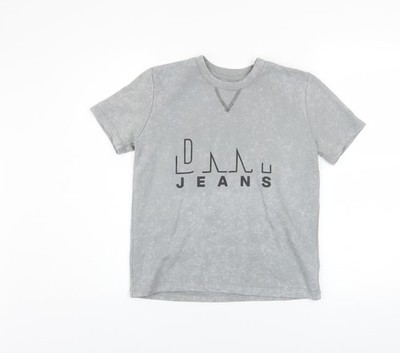 DKNY Jungen grau Logo Acid Wash Baumwollmischung T-Shirt Größe 10 Jahre