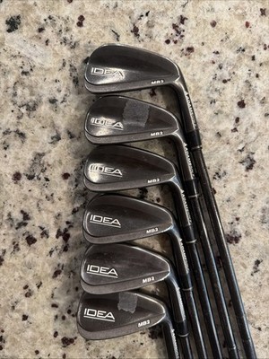 RARE Tour Issue 7 PLUG Adams Idea MB2 4-9 Iron Set Black KBS RH STIFF