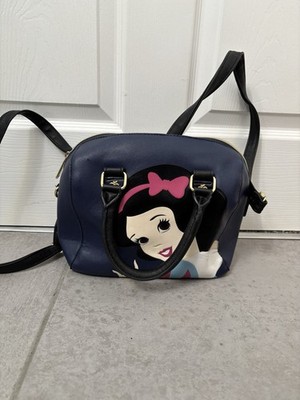 Loungefly Disney Rare Snow White Navy Minimal Barrel Bag