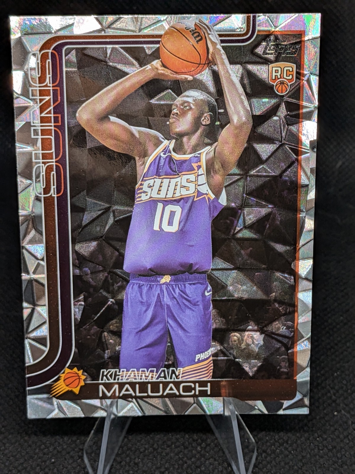 2025-26 Topps Flagship Khaman Maluach Diamante Foil #210 Rookie RC Phoenix Suns
