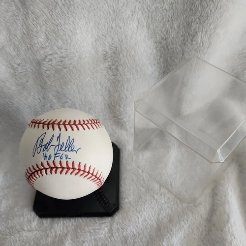 Bob Feller "HOF 62" Autographed Rawlings  Baseball HOF 17642