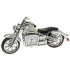 Miniature Techno Desk Clock – Assorted Designs (Motorbike Edition) Silver