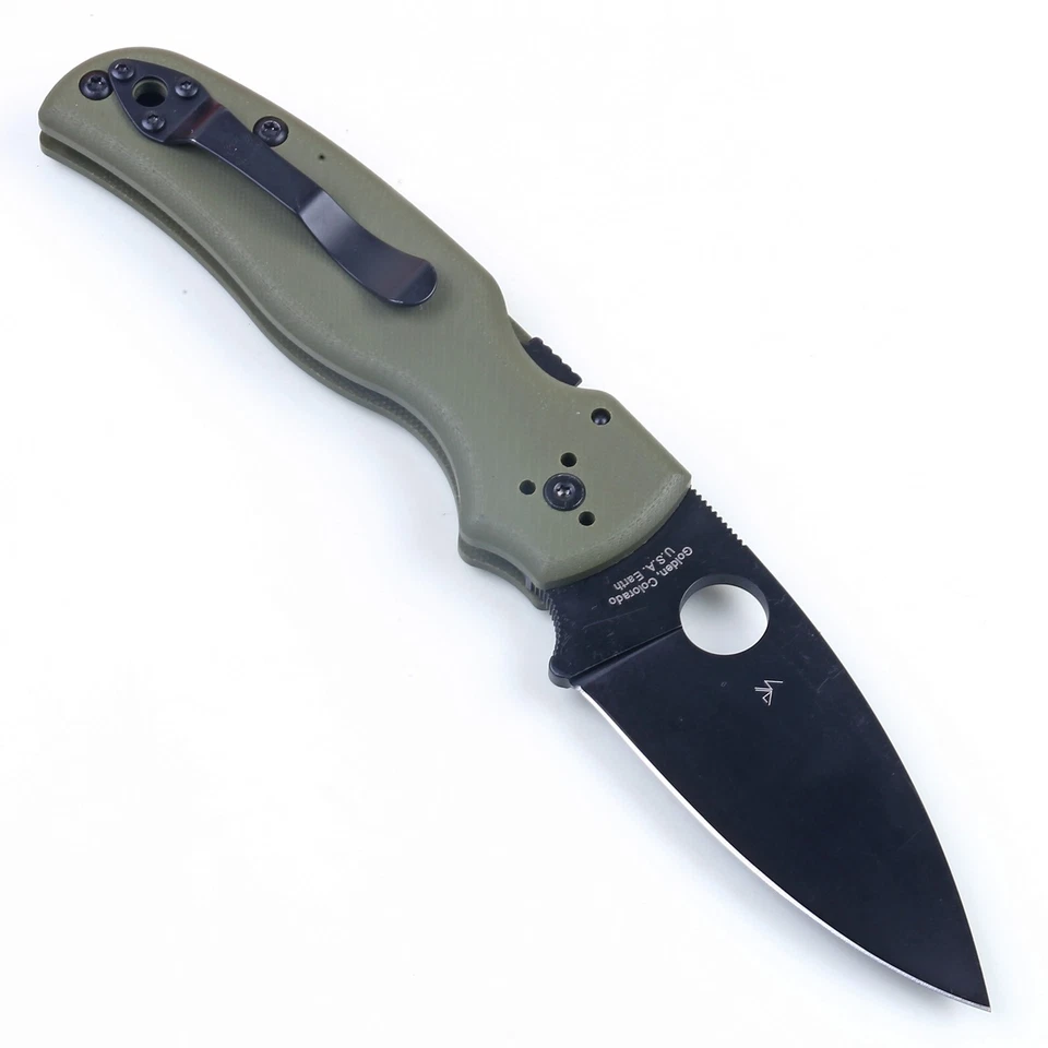 Shaman Green G10 Handle Black Plain Blade Lock Back Pocket Knife Folding Knives - Image 2 of 4