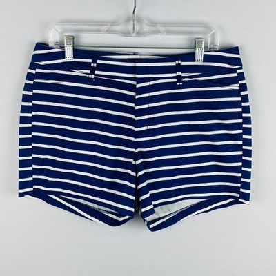 Old Navy Womens Pixie Blue White Striped Shorts Summer Walking Outdoors 10