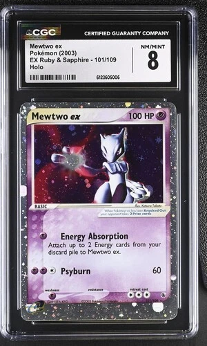 Mewtwo ex - EX Ruby & Sapphire 101/109 - CGC 8